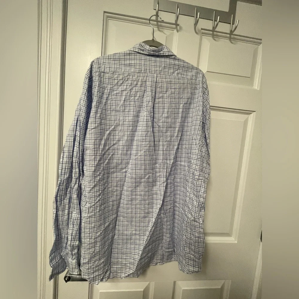 Excellent used condition men’s Ralph Lauren size XXL blue and white check  top - Picture 5 of 8